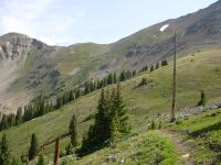 The Climb to the Pass above Lake Ann